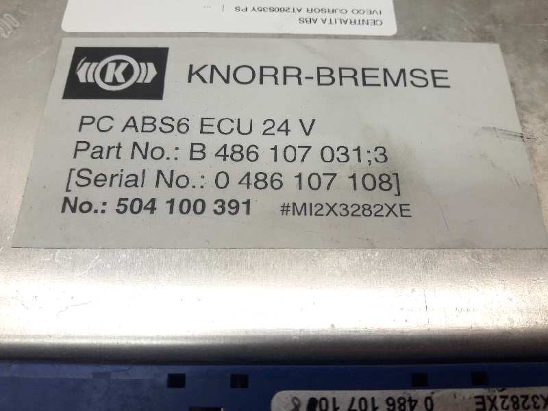 Recambio de centralita abs para iveco cursor at260s35y ps referencia OEM IAM 504100391 390 486107031