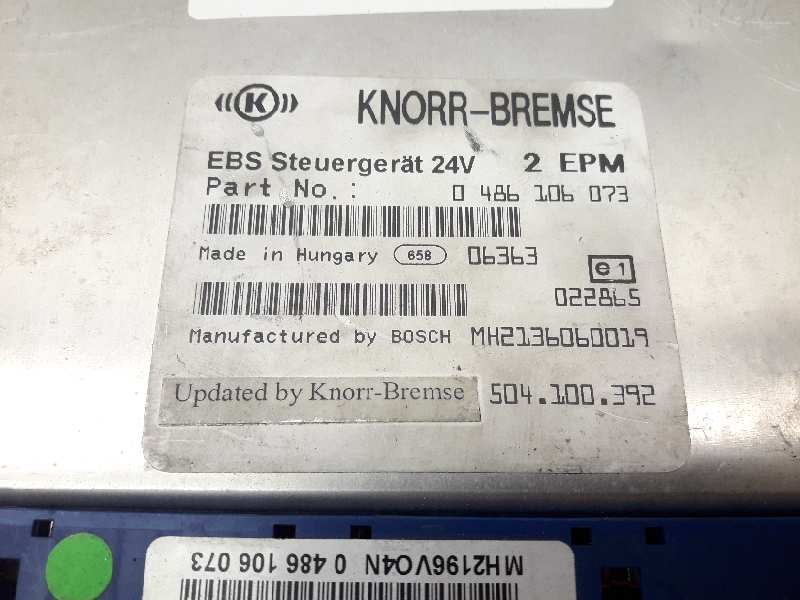 Recambio de centralita ebs para iveco cursor at260s35y ps referencia OEM IAM 504100392 388 0486106073