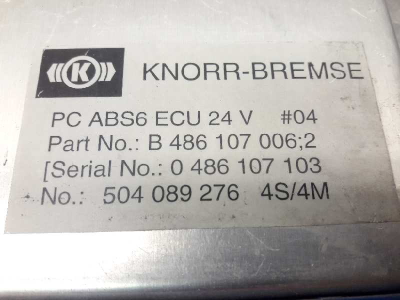 Recambio de centralita abs para iveco stralis 430 referencia OEM IAM 504089276 388 486107006