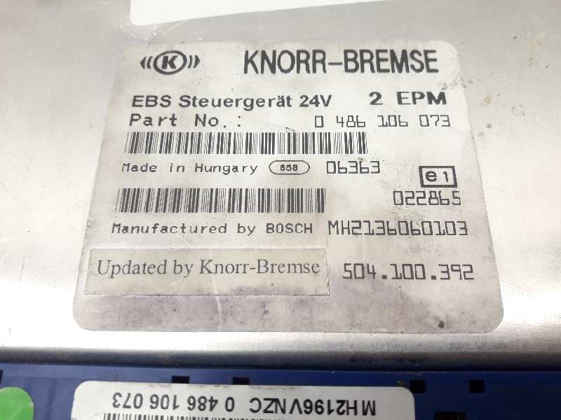 Recambio de centralita ebs para iveco cursor at260s35y ps referencia OEM IAM 504100392 390 0486106073