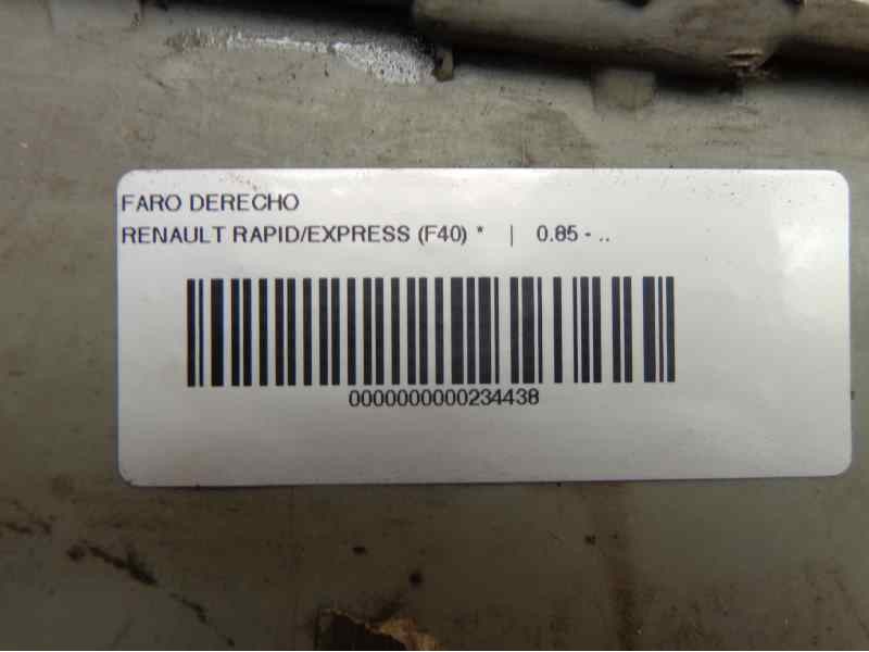 Recambio de faro derecho para renault rapid/express (f40) 1.9 d familiar (f40p) referencia OEM IAM 7701039725  