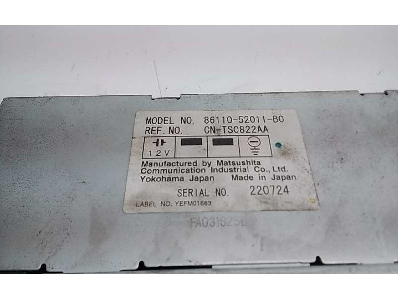 Recambio de pantalla multifuncion para toyota yaris (ncp1/nlp1/scp1) 1.3 expo referencia OEM IAM 8611052011B0  