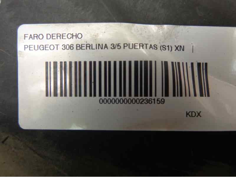 Recambio de faro derecho para peugeot 306 berlina 3/5 puertas (s1) 1.4 referencia OEM IAM 6205K5  