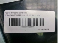 Recambio de piloto trasero derecho para citroen xantia berlina 2.0i 16v sx referencia OEM IAM 95668016   2