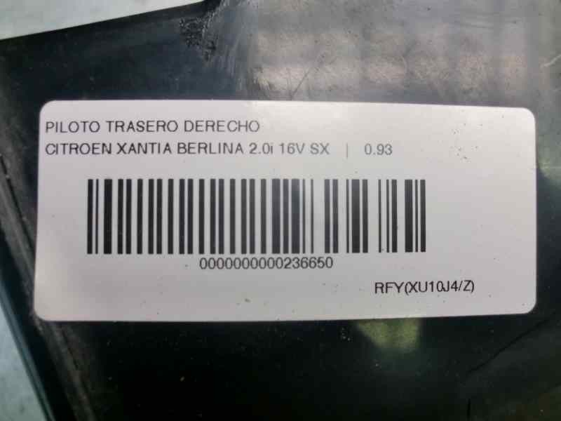 Recambio de piloto trasero derecho para citroen xantia berlina 2.0i 16v sx referencia OEM IAM 95668016  