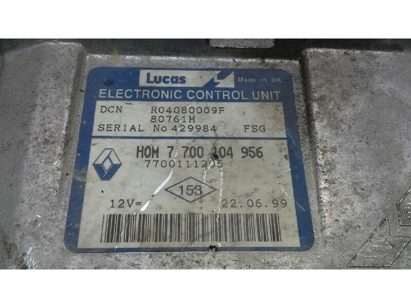 Recambio de centralita motor uce para renault clio ii fase i (b/cbo) 1.9 d alize referencia OEM IAM 7700104956 238 