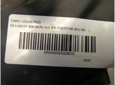 Recambio de faro izquierdo para peugeot 306 berlina 3/5 puertas (s1) 1.4 referencia OEM IAM 6204K5   2