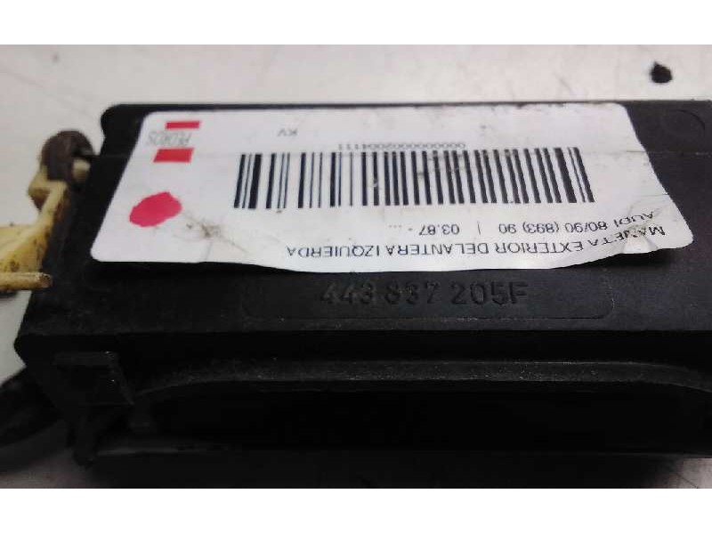 Recambio de maneta exterior delantera izquierda para audi 80/90 (893) 90 referencia OEM IAM 443837205F  