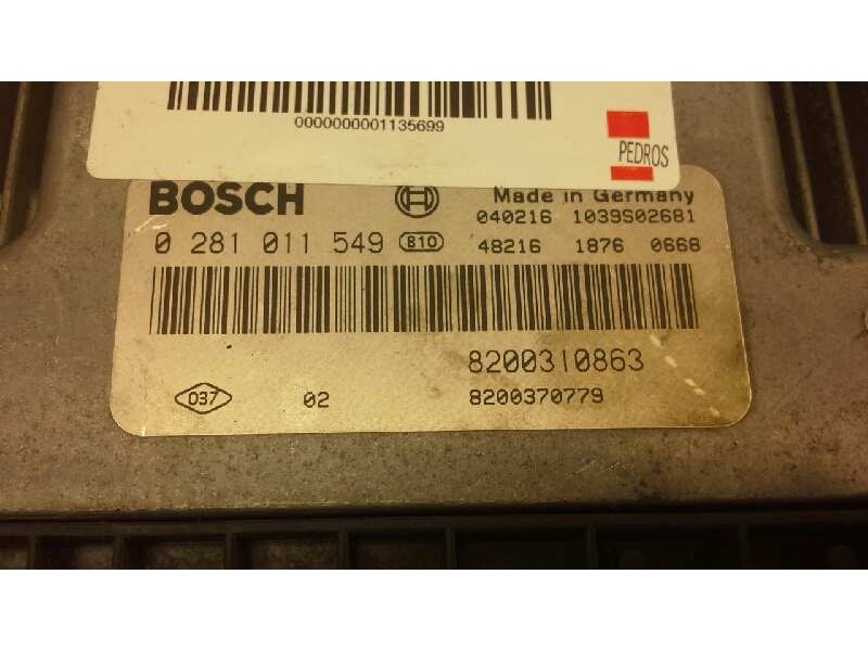 Recambio de centralita motor uce para renault megane ii familiar dynamique confort referencia OEM IAM 8200310863 0281011549 