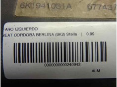 Recambio de faro izquierdo para seat cordoba berlina (6k2) stella referencia OEM IAM 6K1941043A   2