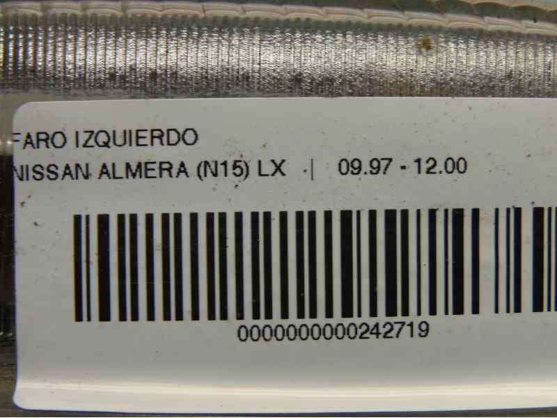 Recambio de faro izquierdo para nissan almera (n15) lx referencia OEM IAM 260601N726  