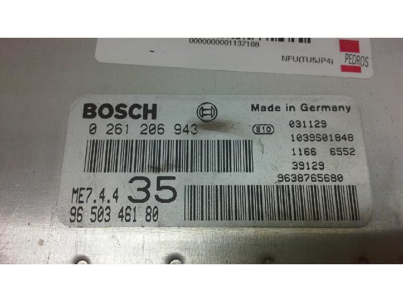Recambio de centralita motor uce para peugeot 307 break / sw (s1) sw referencia OEM IAM 0261206943 9650346180 