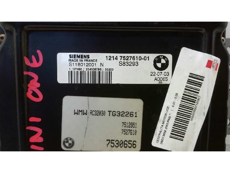 Recambio de centralita motor uce para bmw mini (r50,r53) referencia OEM IAM S118012001N 7530656 11147527610-01