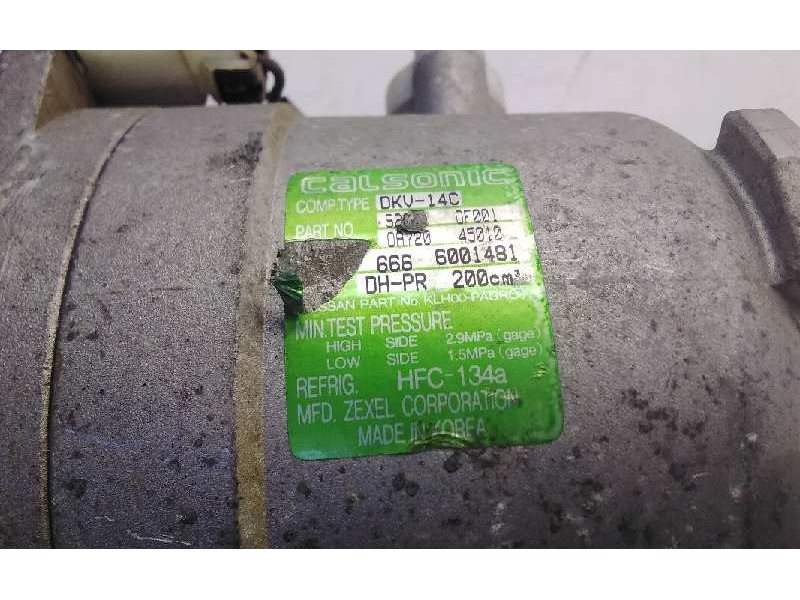 Recambio de compresor aire acondicionado para nissan terrano/terrano.ii (r20) referencia OEM IAM 926000F001  