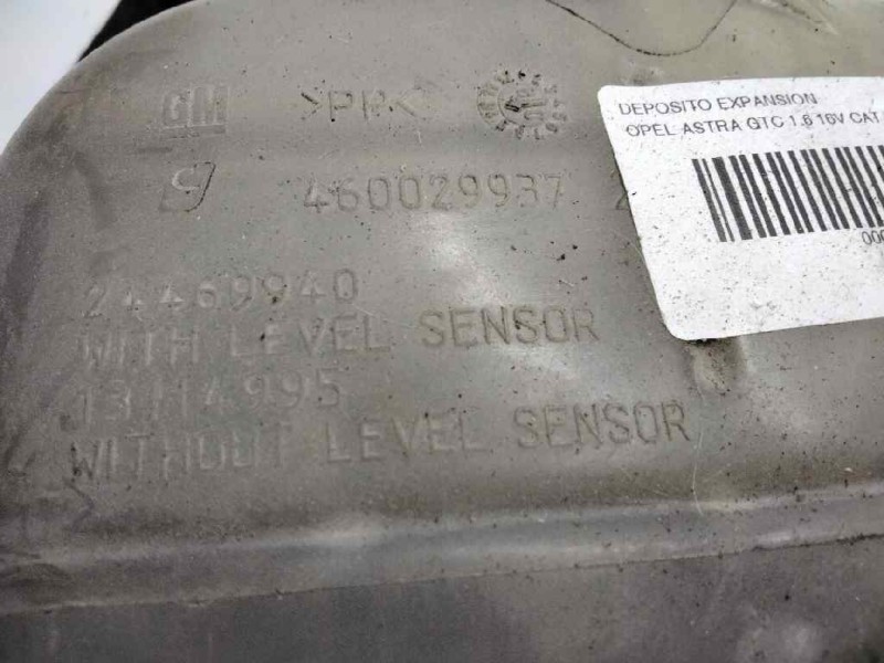 Recambio de deposito expansion para opel astra gtc 1.6 16v cat referencia OEM IAM 460029937  