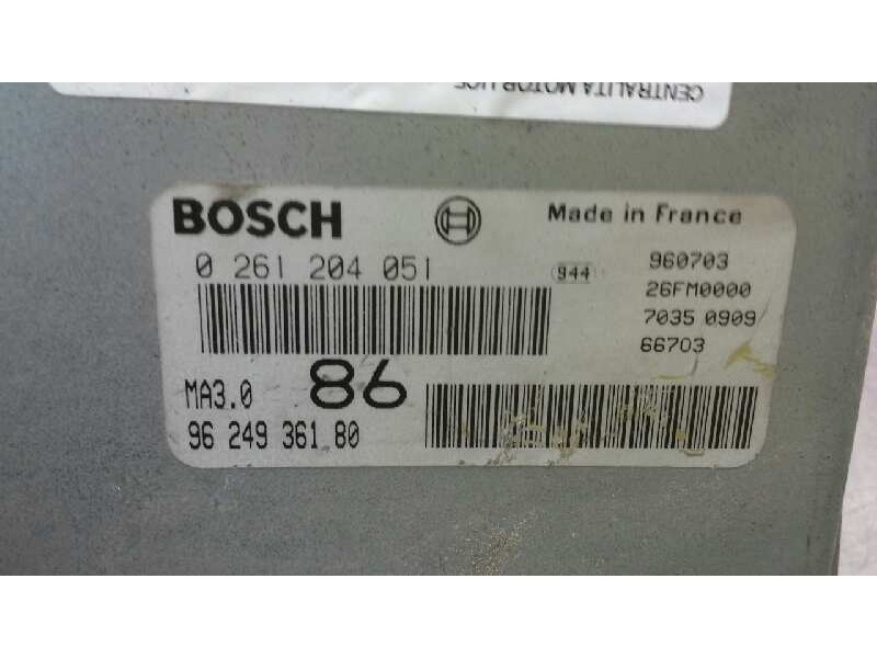 Recambio de centralita motor uce para citroen ax 1.0 tonic referencia OEM IAM 0261204051 340 