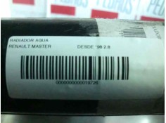 Recambio de radiador agua para renault master desde ´98 2.8 tdi referencia OEM IAM   115917 2