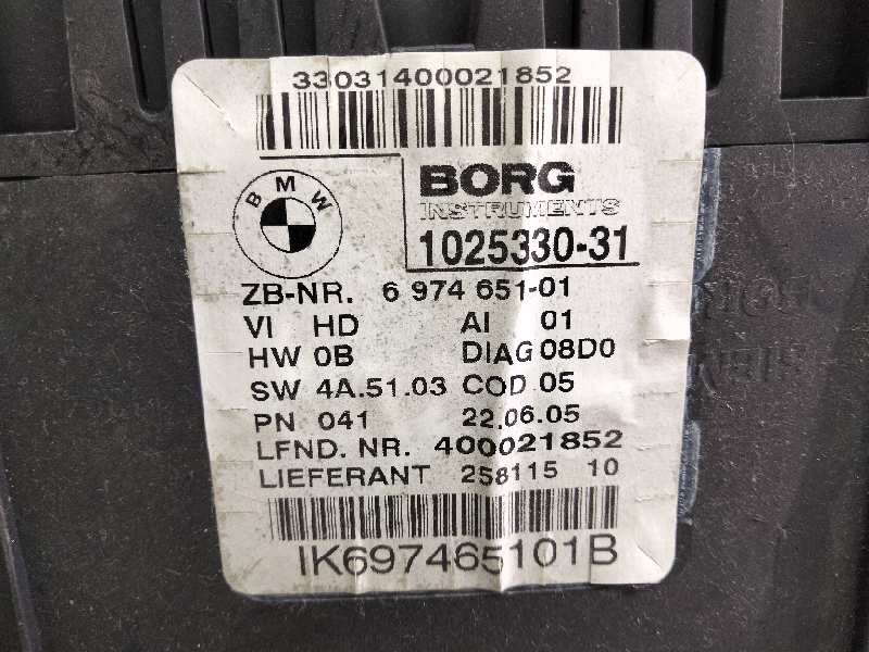 Recambio de cuadro instrumentos para bmw serie 3 berlina (e90) 320i referencia OEM IAM 697465101  