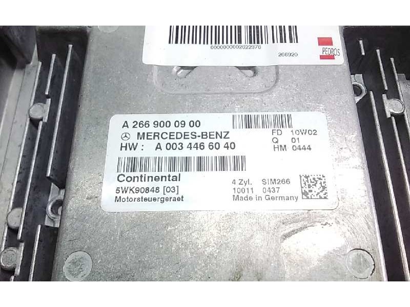 Recambio de centralita motor uce para mercedes clase a (w169) 1.5 cat referencia OEM IAM A2669000900 A0034466040 