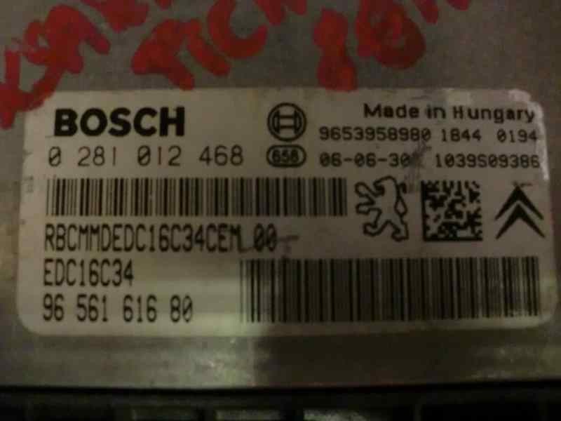 Recambio de centralita motor uce para citroen xsara picasso 1.6 16v hdi referencia OEM IAM 0281012468 394 116662