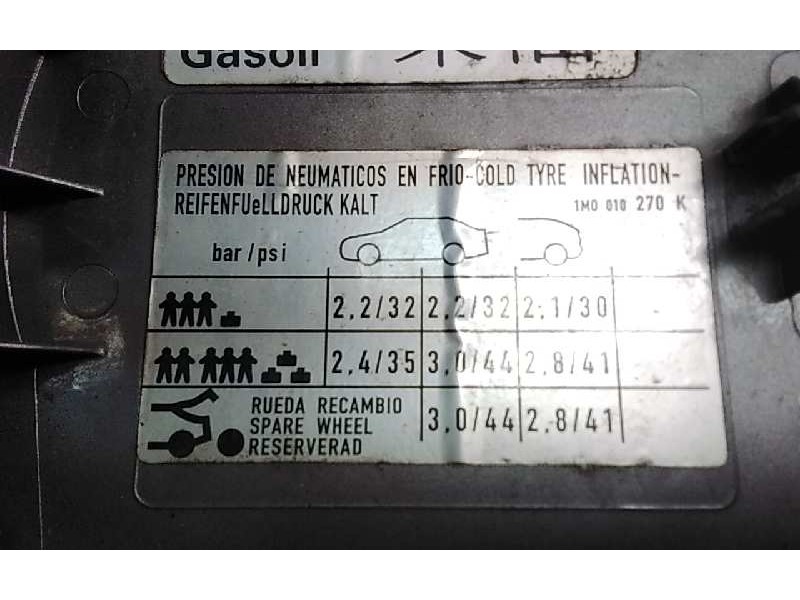 Recambio de tapa exterior combustible para seat leon (1m1) signo referencia OEM IAM 1M0010270K  