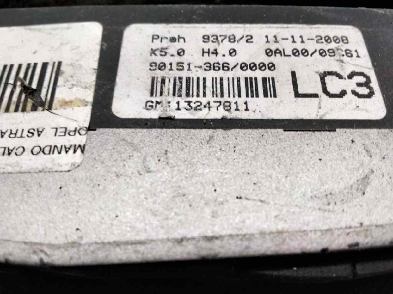 Recambio de mando calefaccion / aire acondicionado para opel astra h ber. 1.7 16v cdti referencia OEM IAM 13247811  