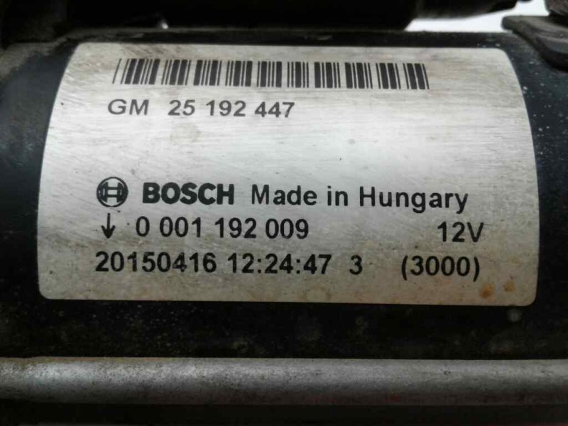 Recambio de motor arranque para opel corsa e 1.2 referencia OEM IAM GM25192447  