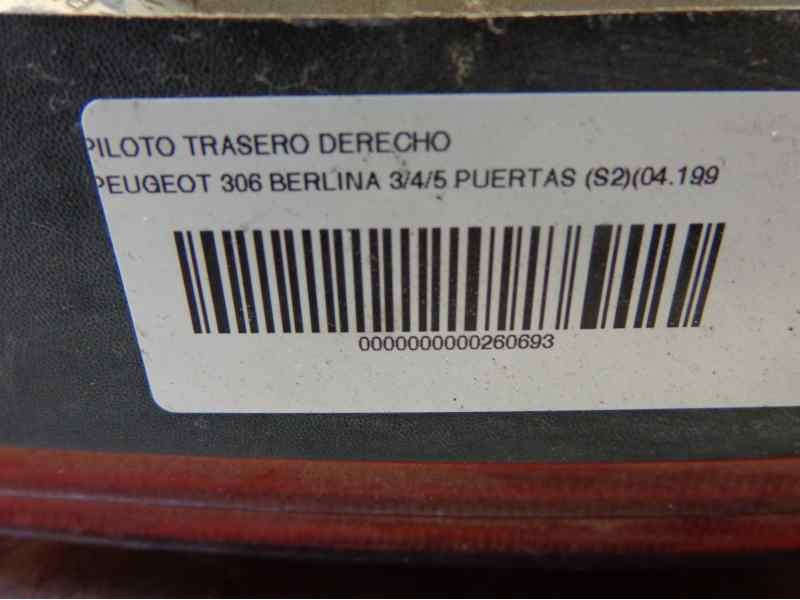 Recambio de piloto trasero derecho para peugeot 306 berlina 3/4/5 puertas (s2) 1.9 diesel referencia OEM IAM 6351L9  