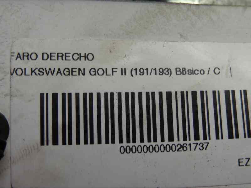 Recambio de faro derecho para volkswagen golf ii (191/193) básico / c referencia OEM IAM 191941753B  