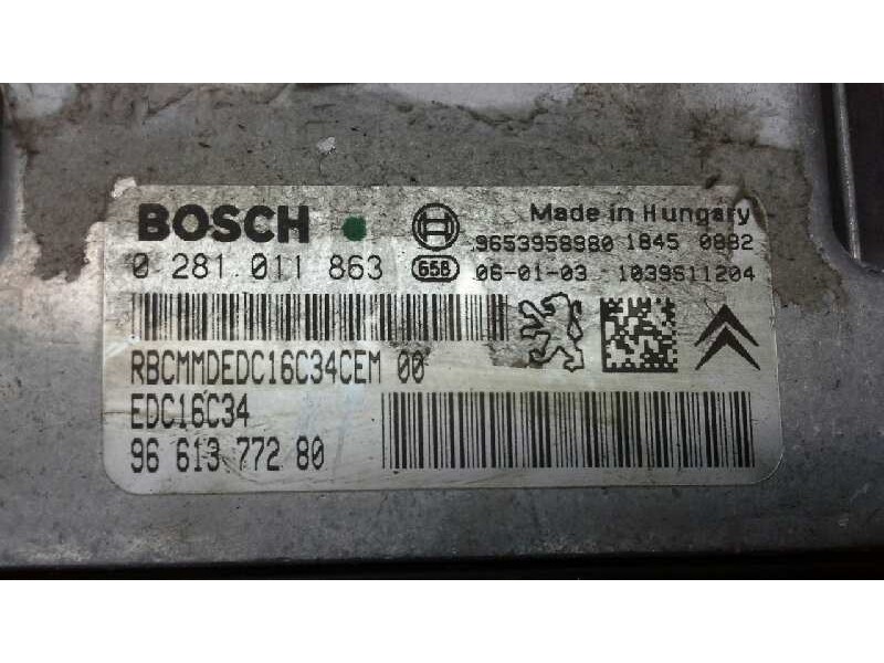 Recambio de centralita motor uce para citroen c4 berlina vtr plus referencia OEM IAM 0281011863 305 