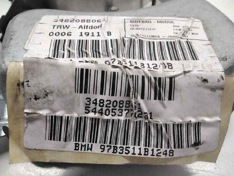 Recambio de airbag lateral delantero derecho para bmw serie 5 berlina (e39) 2.5 turbodiesel cat referencia OEM IAM 97B3511B1248 
