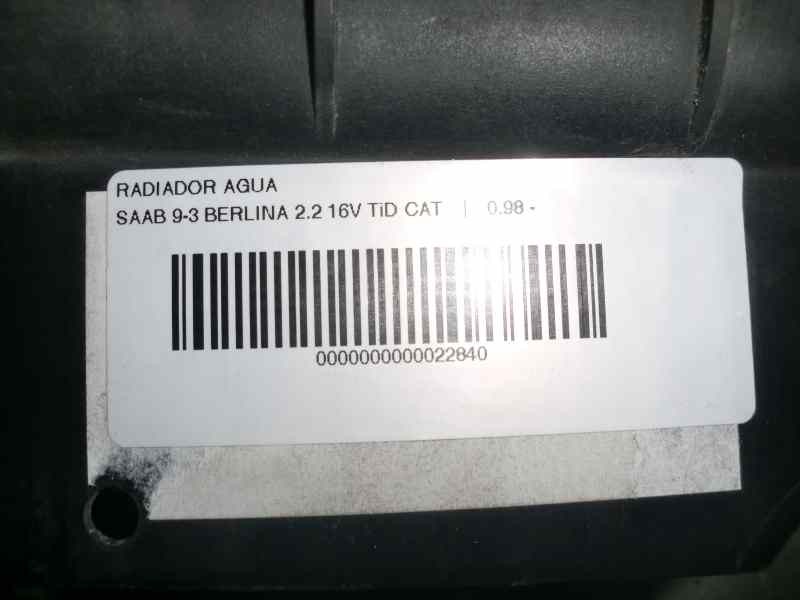 Recambio de radiador agua para saab 9-3 berlina 2.2 16v tid cat referencia OEM IAM   118758