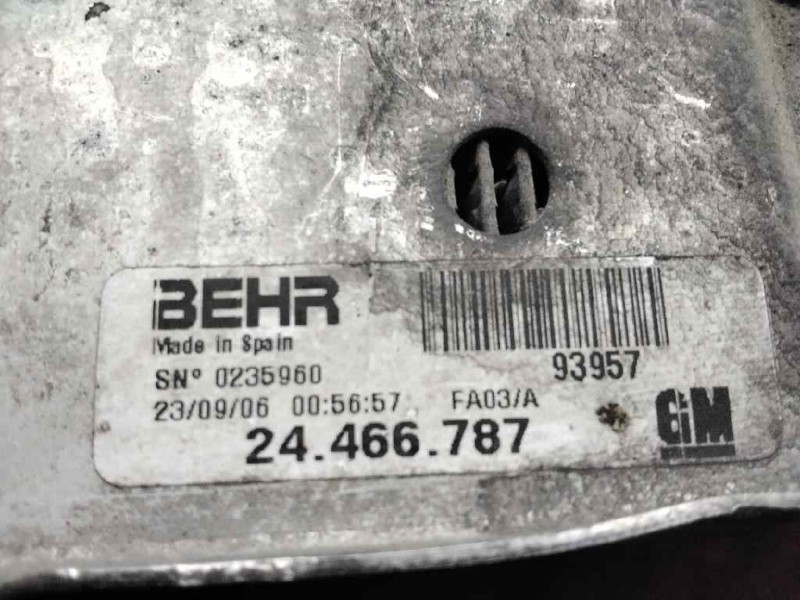 Recambio de intercooler para opel combo (corsa c) cargo referencia OEM IAM 24466787  