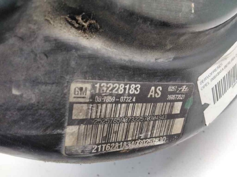 Recambio de servofreno para opel insignia berlina 2.0 16v cdti referencia OEM IAM 13228183  