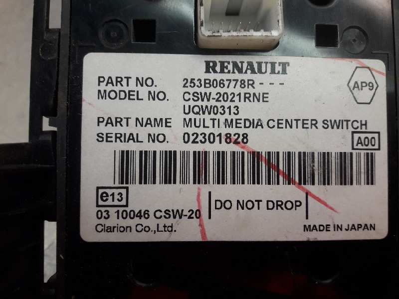 Recambio de sistema navegacion gps para renault koleos bose edition referencia OEM IAM 259153753R IA5489J00291 253B06778R