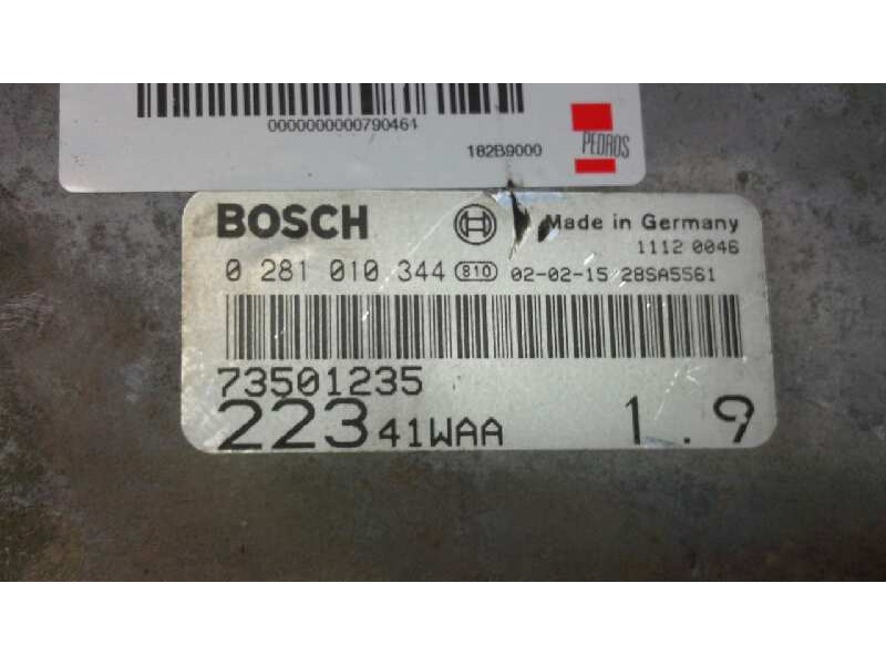 Recambio de centralita motor uce para fiat doblo cargo (223) 1.9 jtd cat referencia OEM IAM 0281010344 129 