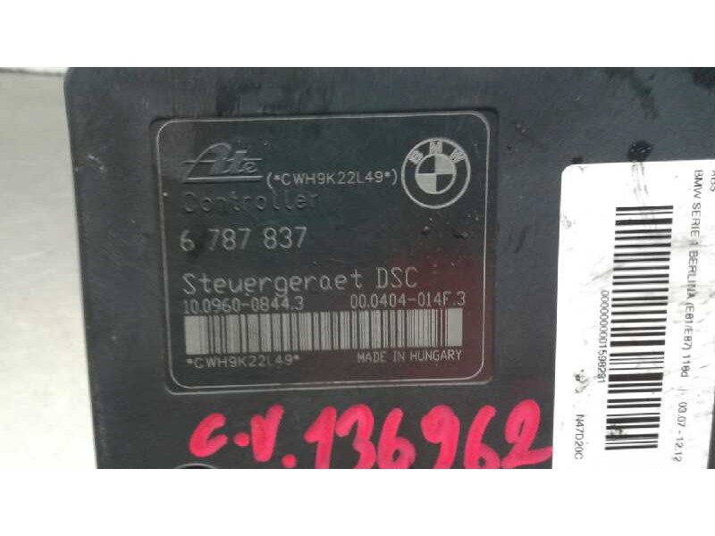 Recambio de abs para bmw serie 1 berlina (e81/e87) 118d referencia OEM IAM CWH9K22L49  
