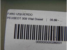 Recambio de faro izquierdo para peugeot 309 1.9 diesel referencia OEM IAM    2
