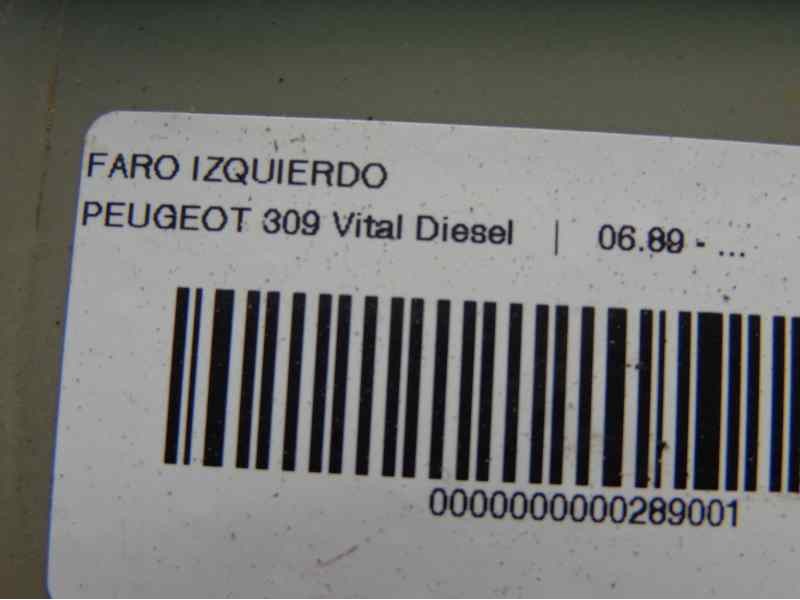 Recambio de faro izquierdo para peugeot 309 1.9 diesel referencia OEM IAM   