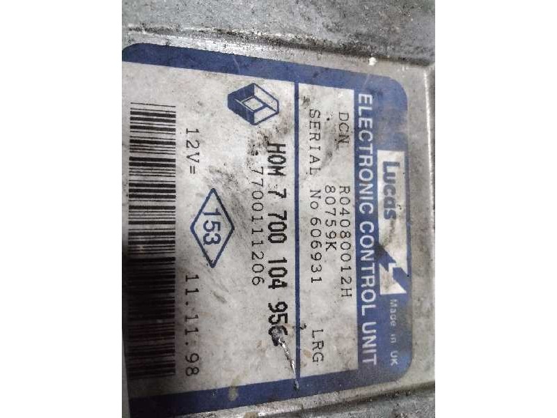 Recambio de centralita motor uce para renault kangoo (f/kc0) alize referencia OEM IAM 177000104H  
