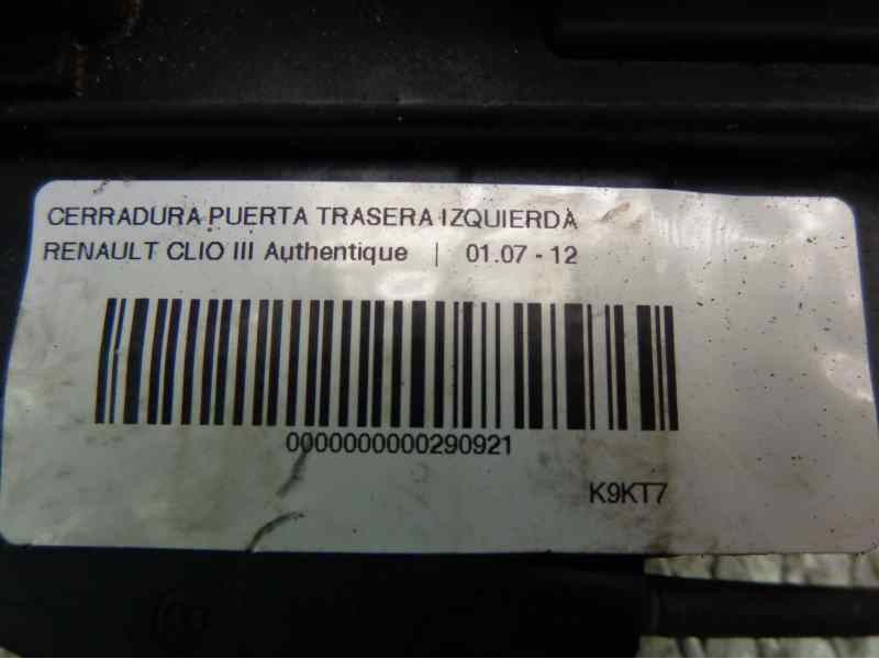 Recambio de cerradura puerta trasera izquierda para renault clio iii 1.5 dci diesel cat referencia OEM IAM   