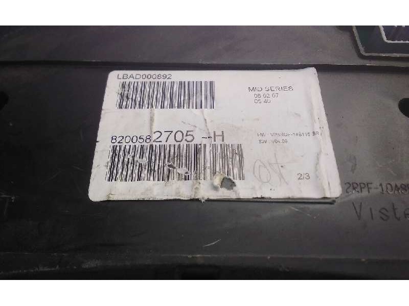 Recambio de cuadro instrumentos para renault clio iii 1.5 dci diesel cat referencia OEM IAM 8200582705H  