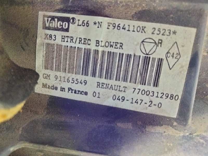 Recambio de calefaccion entera normal para renault trafic (desde 5.89) 2.5 diesel referencia OEM IAM 770312980  