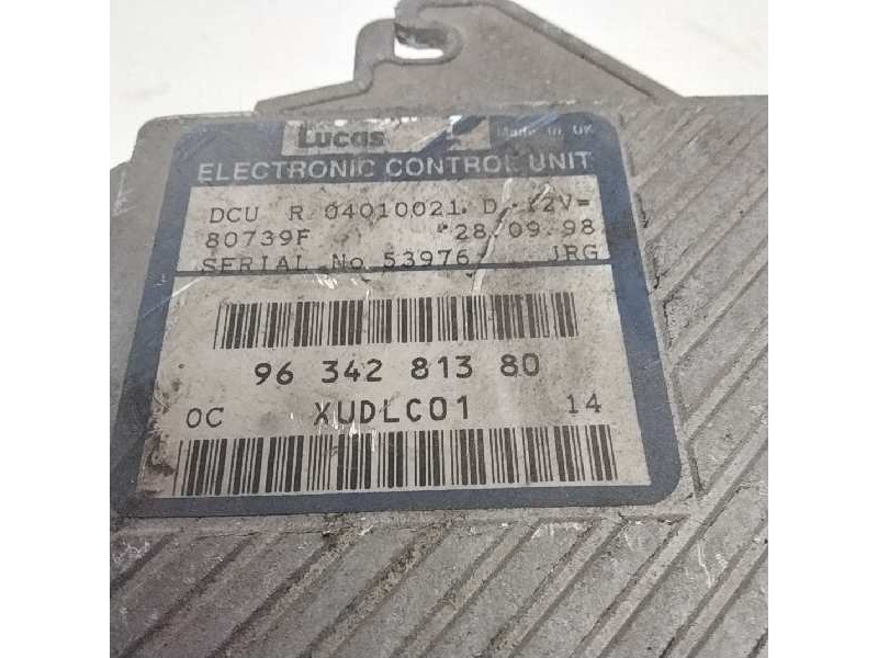 Recambio de centralita motor uce para citroen evasion 2.1 turbodiesel referencia OEM IAM 9634281380  121090