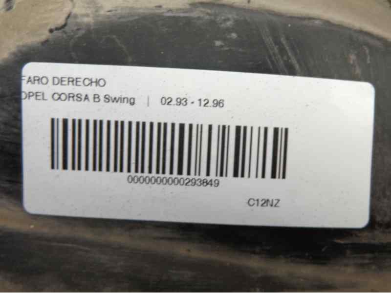 Recambio de faro derecho para opel corsa b swing referencia OEM IAM 90444787  
