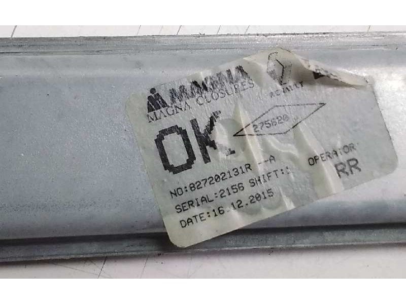 Recambio de elevalunas trasero derecho para dacia sandero laureate referencia OEM IAM 827202131R  