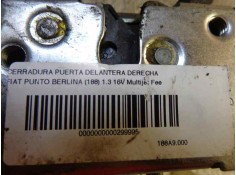 Recambio de cerradura puerta delantera derecha para fiat punto berlina (188) 1.3 16v multijet feel referencia OEM IAM 0046536070 2