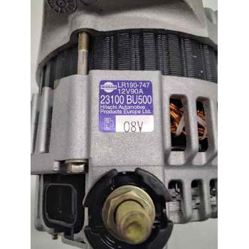Recambio de alternador para nissan almera (n16/e) 1.5 16v cat referencia OEM IAM HITACHI 23100 BU500 NISSAN LR190-747 12V 90A