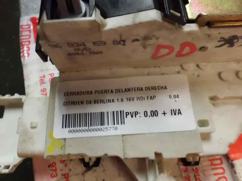 Recambio de cerradura puerta delantera derecha para citroen c4 berlina 1.6 16v hdi fap referencia OEM IAM  CERRA.PTA. DEL. DERE.