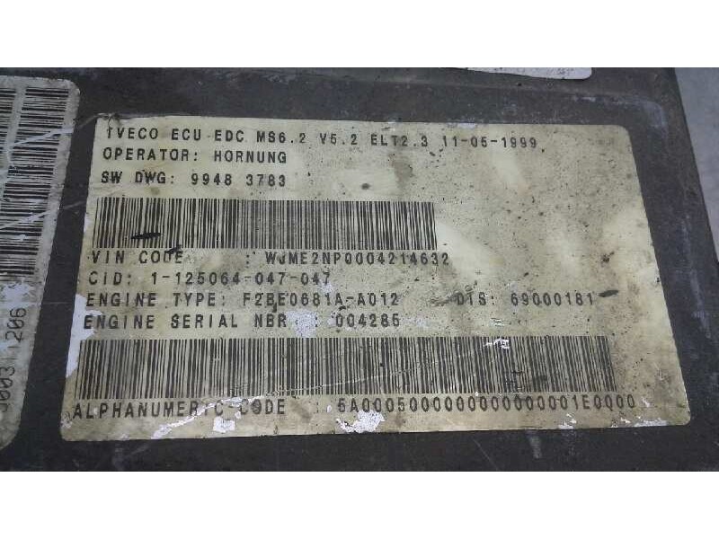 Recambio de centralita motor uce para iveco eurotech cursor (mh) chasis  (260 e 35) larga distancia referencia OEM IAM  363 5003